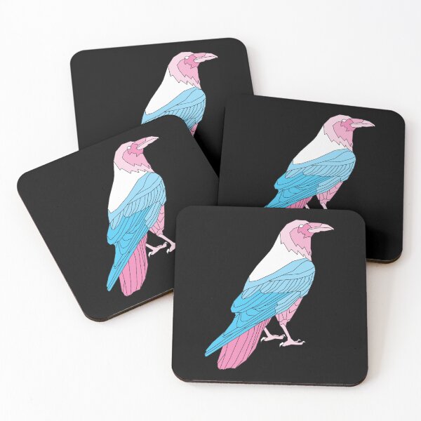 Item preview, Pride bird: Transgender flag crow designed and sold by Kleze.