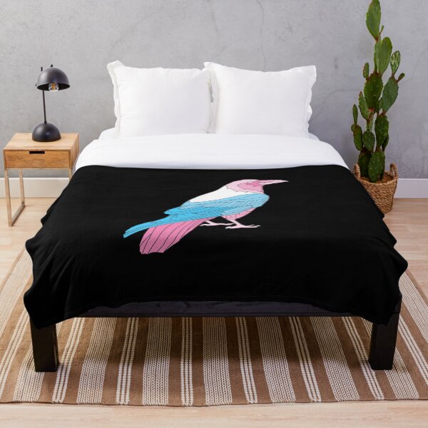 Item preview, Pride bird: Transgender flag crow designed and sold by Kleze.