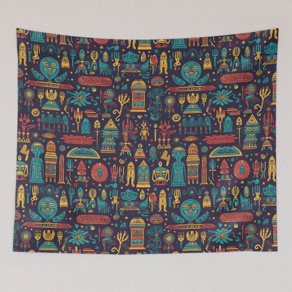 Item preview, Colorful Hieroglyphic Alien Symbols designed and sold by UlDesigns.