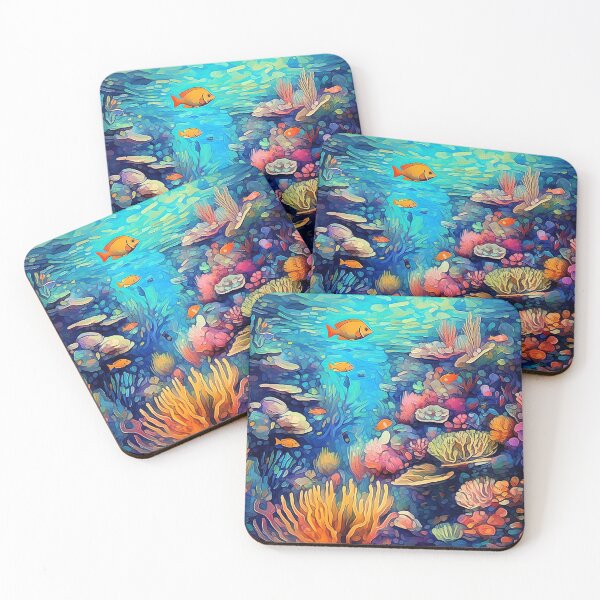 Item preview, Coral Reef Painting designed and sold by BopBopShop.