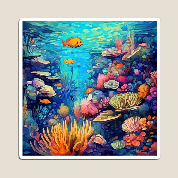 Coral Reef Painting Magnet