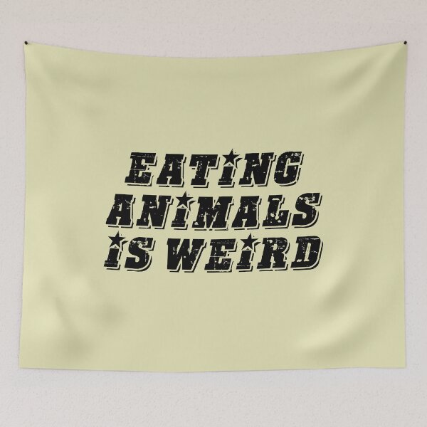 Item preview, eating animals is weird_star grunge black font designed and sold by quinnhopp.