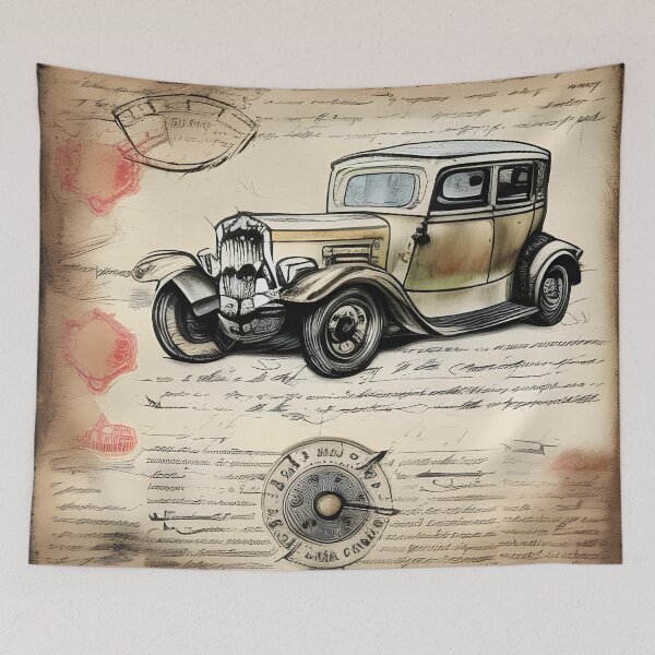 Item preview, Vintage Car, Pencil Sketch  designed and sold by PC-artist.