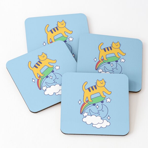 Item preview, Cat Flying on a Skateboard designed and sold by obinsun.
