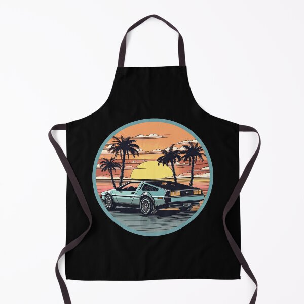 Item preview, DeLorean inspired car Sunset Palm Trees back two designed and sold by TeePulseMania.