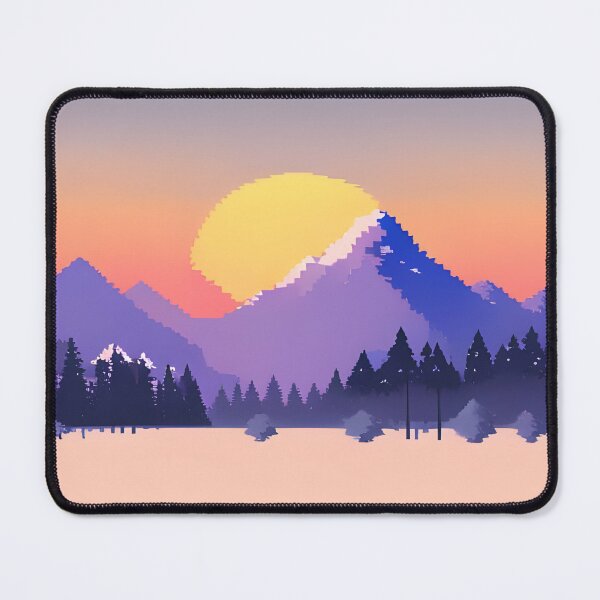 Item preview, Violet pixel art mountain designed and sold by brandway.