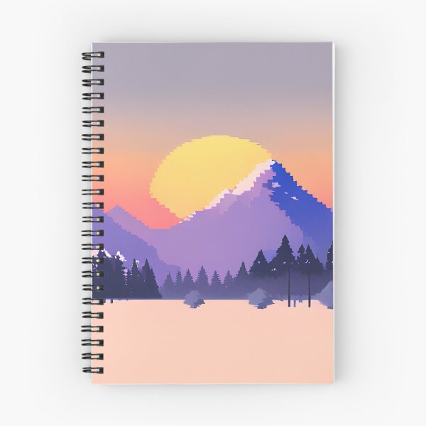 Item preview, Violet pixel art mountain designed and sold by brandway.