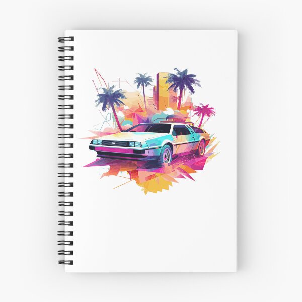 Item preview, Modern DeLorean inspired car color mix summer vibes side designed and sold by TeePulseMania.