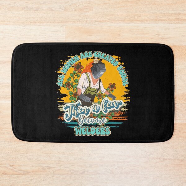 Item preview, Funny groovy quote welder girl sarcastic floral retro girl welding pun designed and sold by HomeCoquette.