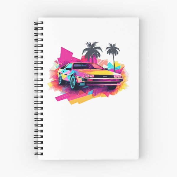 Item preview, Modern DeLorean inspired car color mix summer vibes front designed and sold by TeePulseMania.