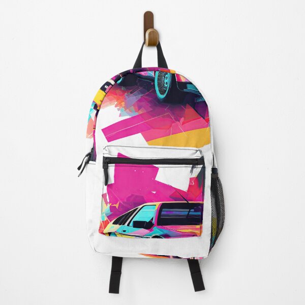 Item preview, Modern DeLorean inspired car color mix summer vibes front designed and sold by TeePulseMania.