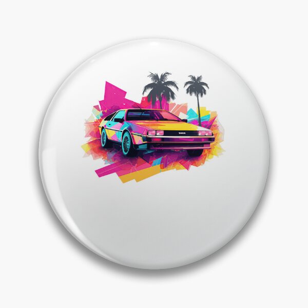 Item preview, Modern DeLorean inspired car color mix summer vibes front designed and sold by TeePulseMania.