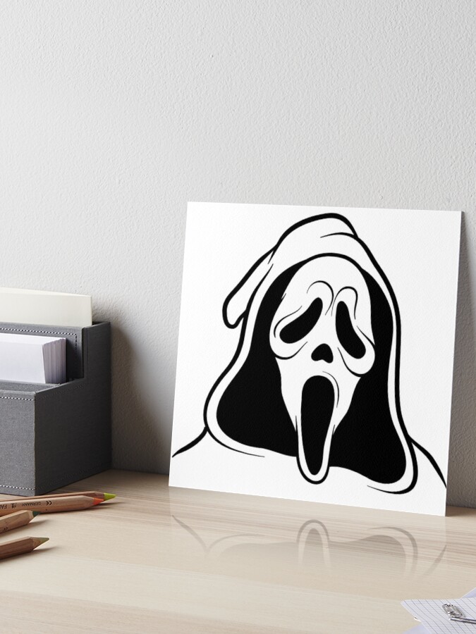 Scary Ghost Scary Ghost Face Art Board Print for Sale by anatim33