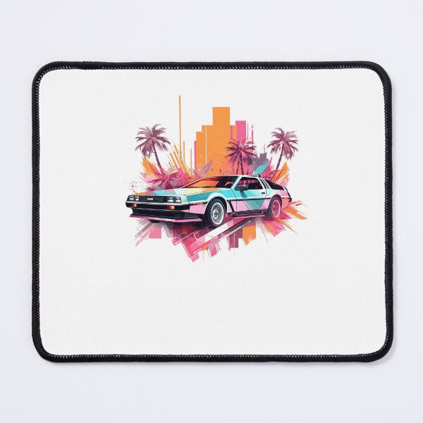 Item preview, Modern DeLorean inspired car color mix city skyline designed and sold by TeePulseMania.
