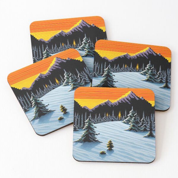 Item preview, Mountains in winter pixel art designed and sold by brandway.