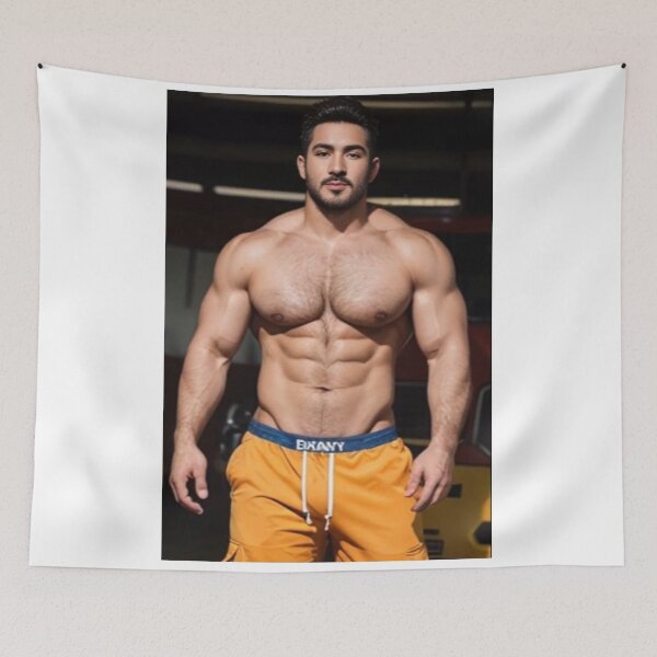 Item preview, handsome muscle man AI designed and sold by zambalala.