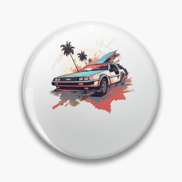 Item preview, Vintage DeLorean inspired car win pastel colors designed and sold by TeePulseMania.
