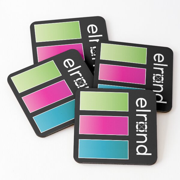 Item preview, Elrond EGLD Crypto Altcoin - Vibrant Colours Abstract Rectangles designed and sold by CryptoMoods.