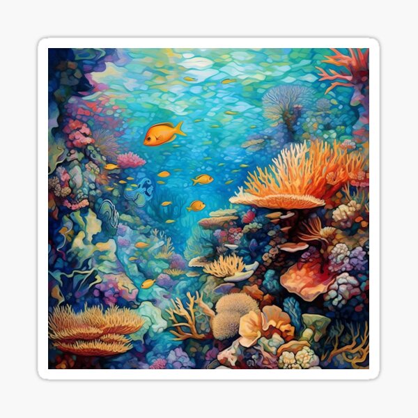 Premium Photo  Pop art depiction of vibrant coral reefs