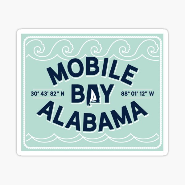 Item preview, Mobile Bay Alabama Lat/Long designed and sold by purcellart.