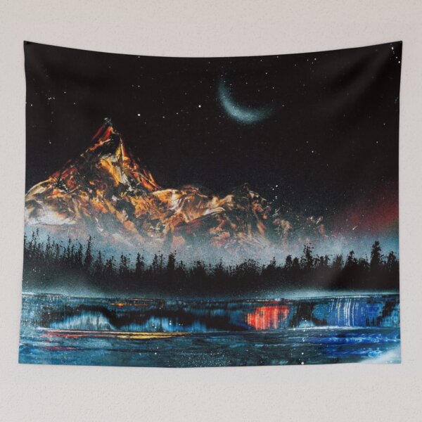 Item preview, Mountain Glowing Night scene designed and sold by BeckCheck.