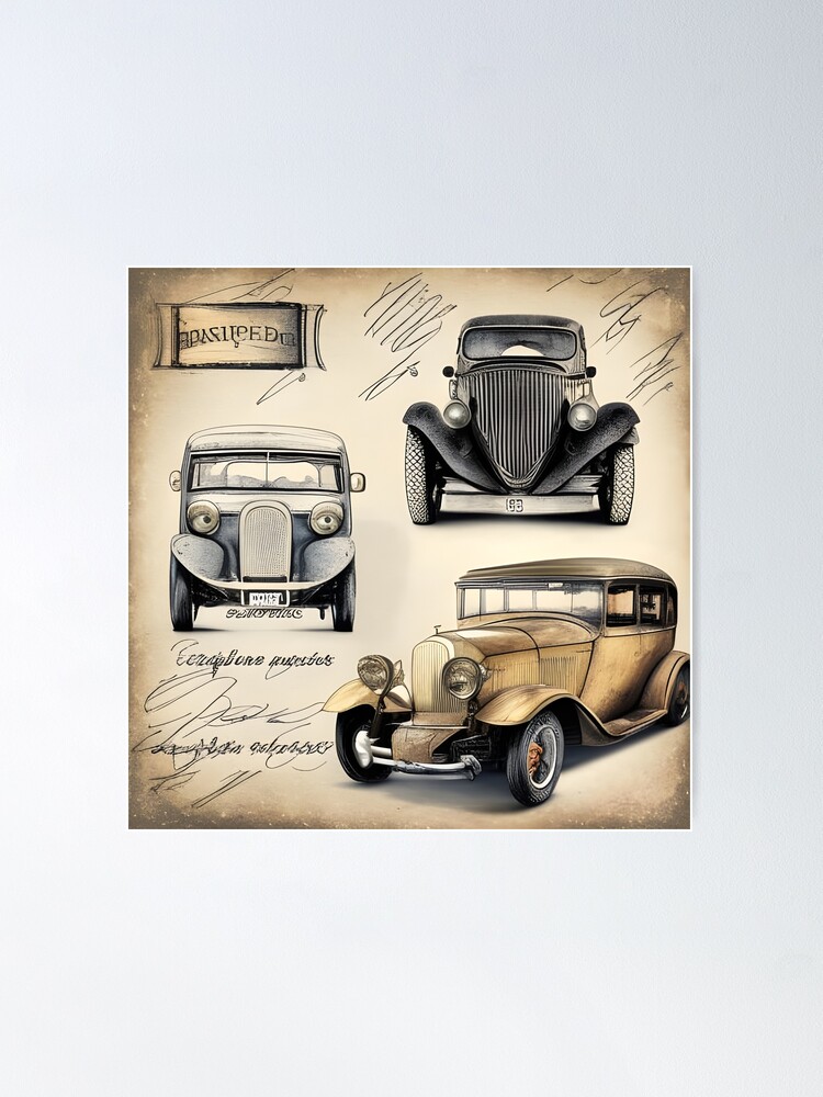 poster. coches clásicos. nuevo - Buy Other objects made of paper on  todocoleccion