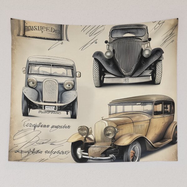 Item preview, Vintage Classic Cars Design , Pencil Sketch  designed and sold by PC-artist.