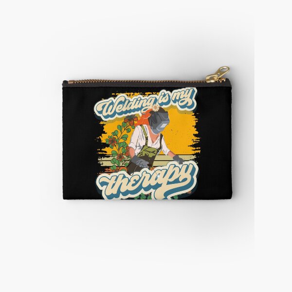 Item preview, Funny groovy quote welder woman sarcastic floral retro Welding is my therapy designed and sold by HomeCoquette.