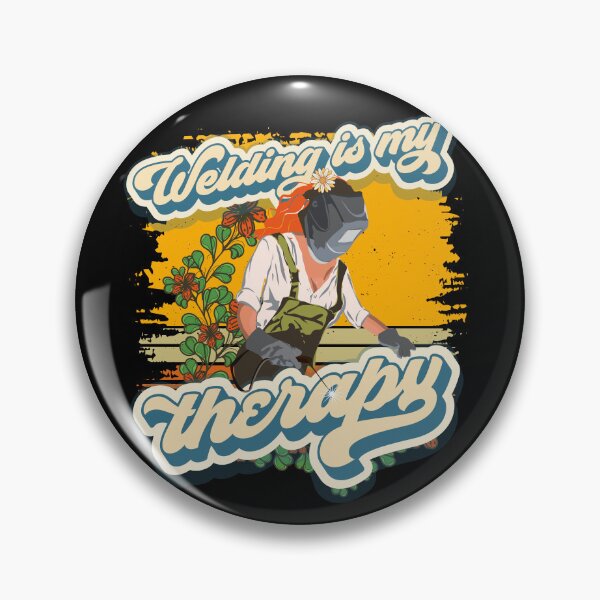 Item preview, Funny groovy quote welder woman sarcastic floral retro Welding is my therapy designed and sold by HomeCoquette.