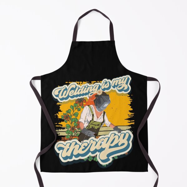 Item preview, Funny groovy quote welder woman sarcastic floral retro Welding is my therapy designed and sold by HomeCoquette.