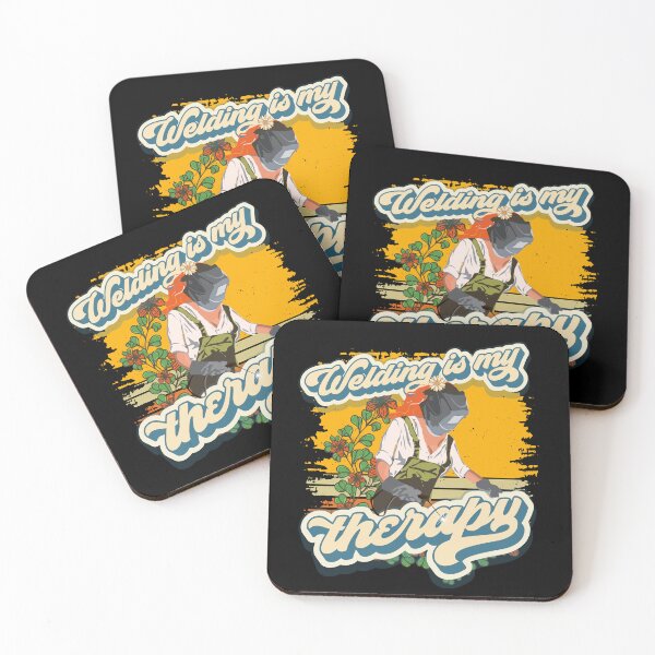 Item preview, Funny groovy quote welder woman sarcastic floral retro Welding is my therapy designed and sold by HomeCoquette.