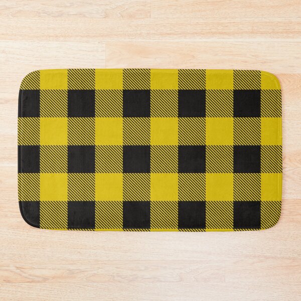 Item preview, Black And Yellow Buffalo Plaid Pattern designed and sold by Donutlovers.