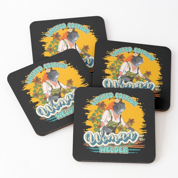 Item preview, Funny groovy quote welder woman sarcastic floral retro Limited edition woman welder designed and sold by HomeCoquette.