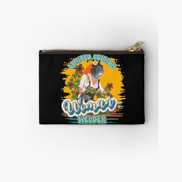 Item preview, Funny groovy quote welder woman sarcastic floral retro Limited edition woman welder designed and sold by HomeCoquette.
