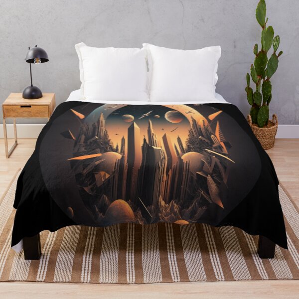 Item preview, "Dark Futuristic Buildings: Ethereal White Birds" designed and sold by Anthonny Barlan.