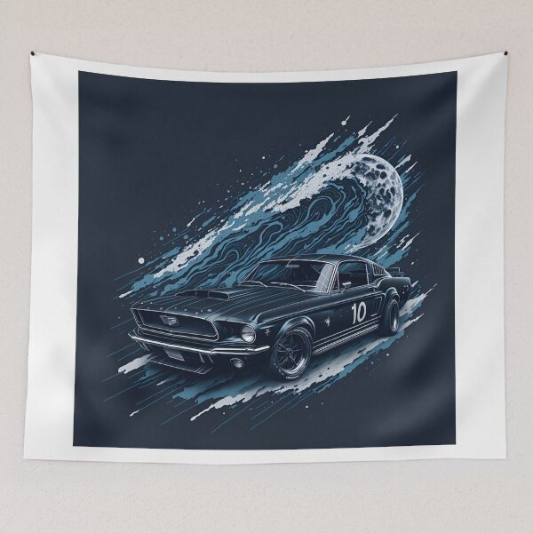 Item preview, Isometric Perspective: Capturing the Realism of a 1968 Ford Mustang Black Shelby designed and sold by RedArtG09.