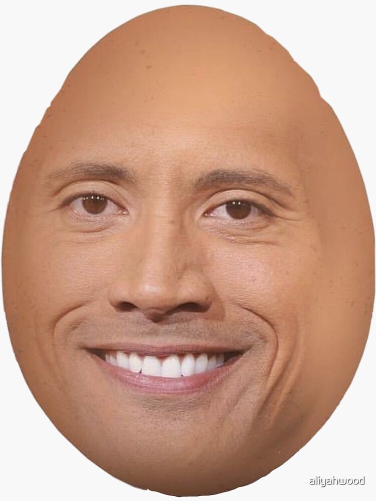 Dwayne Egg Johnson Sticker for Sale by aliyahwood