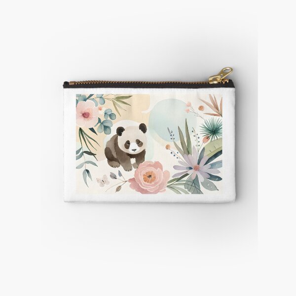 Item preview, A painting of a panda bear surrounded by flowers designed and sold by Hillol Bora.