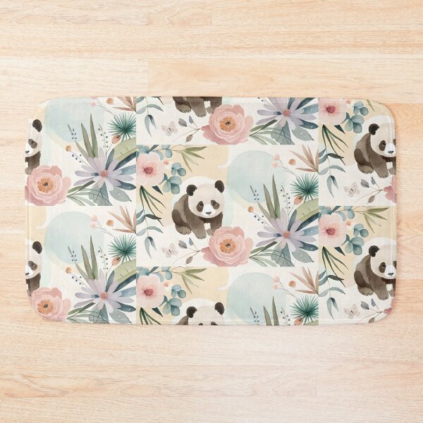 Item preview, A painting of a panda bear surrounded by flowers designed and sold by Hillol Bora.