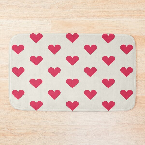 Item preview, Medium RASPBERRY PINK and CREAM LOVE HEARTS designed and sold by RachelMacht.