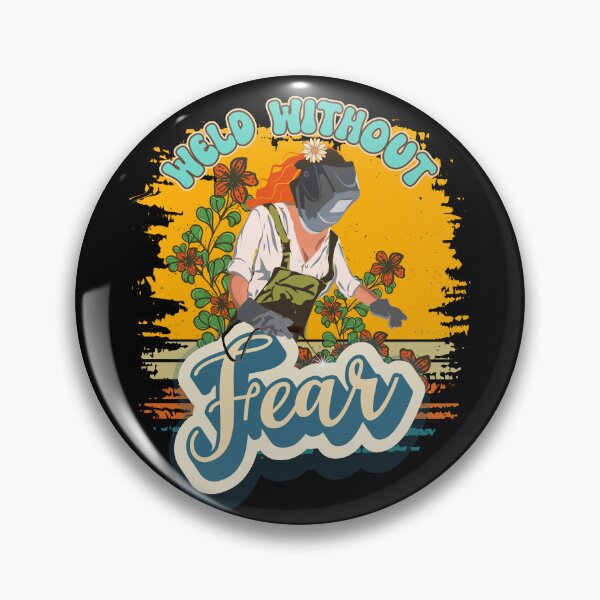 Item preview, Funny groovy quote welder woman sarcastic floral retro Weld without fear designed and sold by HomeCoquette.