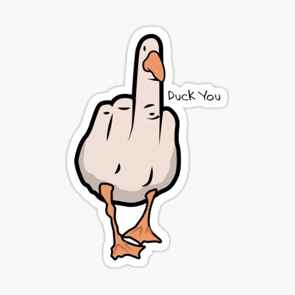  OKESYO Duck You Ente Mittel-Finger