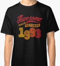 Awesome Since October 1993 Shirt Vintage 25th Birthday Classic T-Shirt
