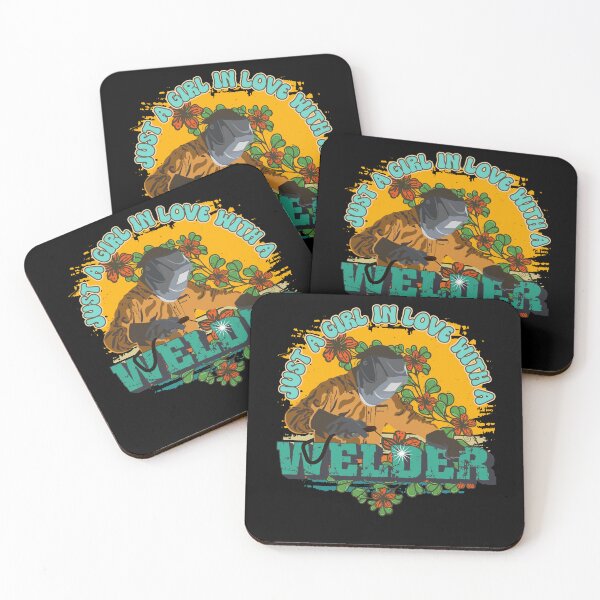 Item preview, Funny groovy quote welder wife Just a girl in love with a welder designed and sold by HomeCoquette.