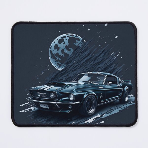Item preview, Artistic Realism: A Photorealistic Masterpiece of the 1968 Ford Mustang Black Shelby designed and sold by RedArtG09.