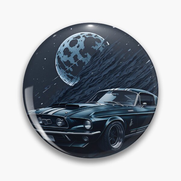 Item preview, Artistic Realism: A Photorealistic Masterpiece of the 1968 Ford Mustang Black Shelby designed and sold by RedArtG09.