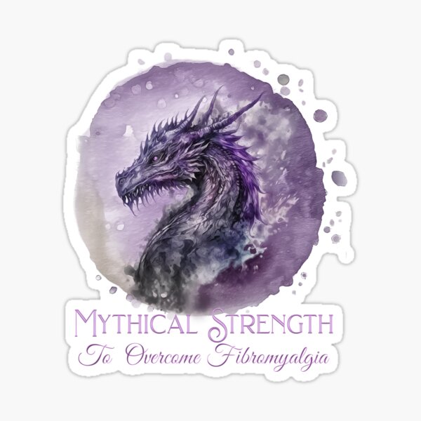 Item preview, Fibromyalgia Awareness Mythical Strength To Overcome Fibromyalgia Dragon designed and sold by MythikCreationz.