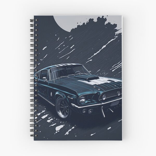 Item preview, Drift in Style: Flat Design Showcasing the 1968 Ford Mustang Black Shelby designed and sold by RedArtG09.
