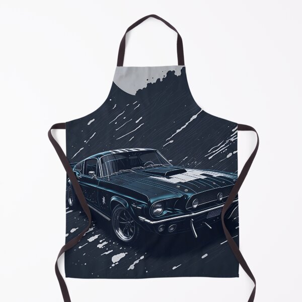 Item preview, Drift in Style: Flat Design Showcasing the 1968 Ford Mustang Black Shelby designed and sold by RedArtG09.