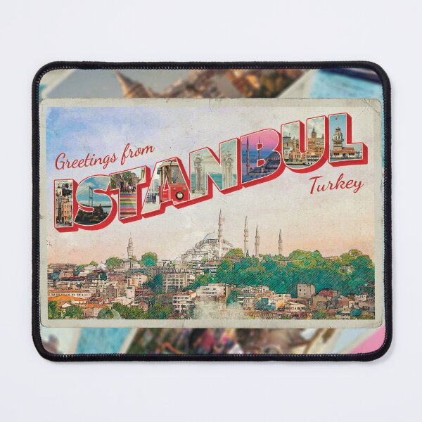 Item preview, Greetings from Istanbul in Turkey Vintage style retro souvenir designed and sold by DeveloperProp0.